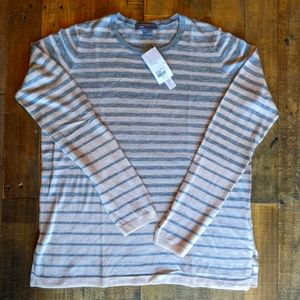 VINCE Crew Neck Thin Striped Sweater